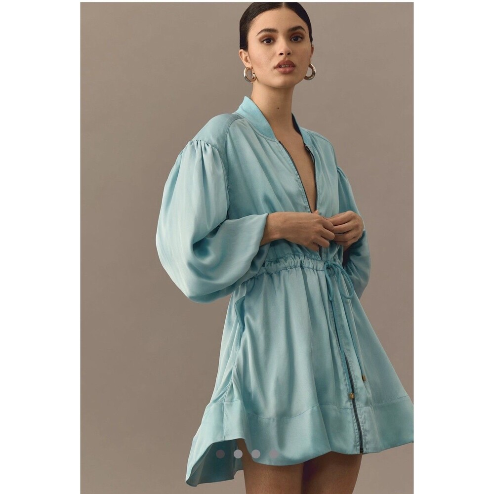 Love The Label Blue Mini‎ Utility Dress With Zipper Size S